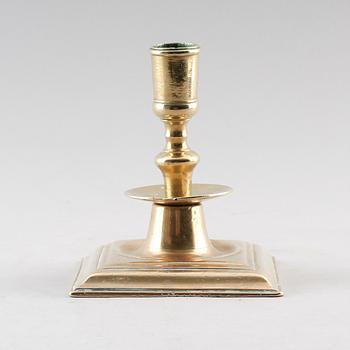 LJUSSTAKE, mässing, barock, 1700-tal.