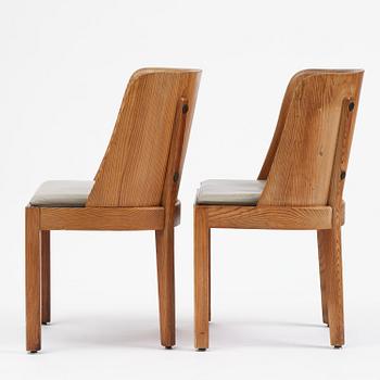 Axel Einar Hjorth, a pair of stained pine "Lovö" armchairs, Nordiska Kompaniet, Sweden, 1930s.