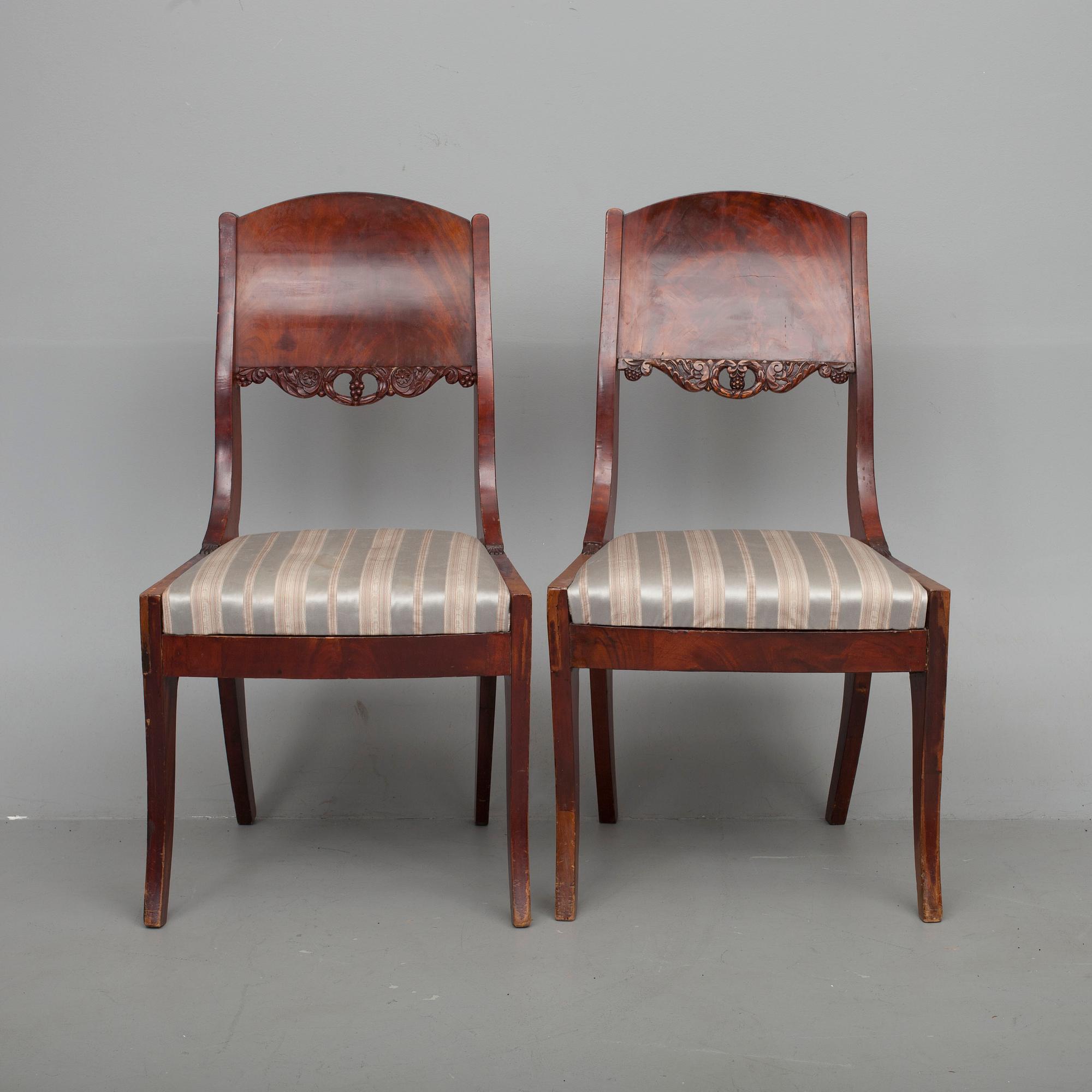 STOLAR, ett par, Biedermeier, Ryssland, 1800-tal.