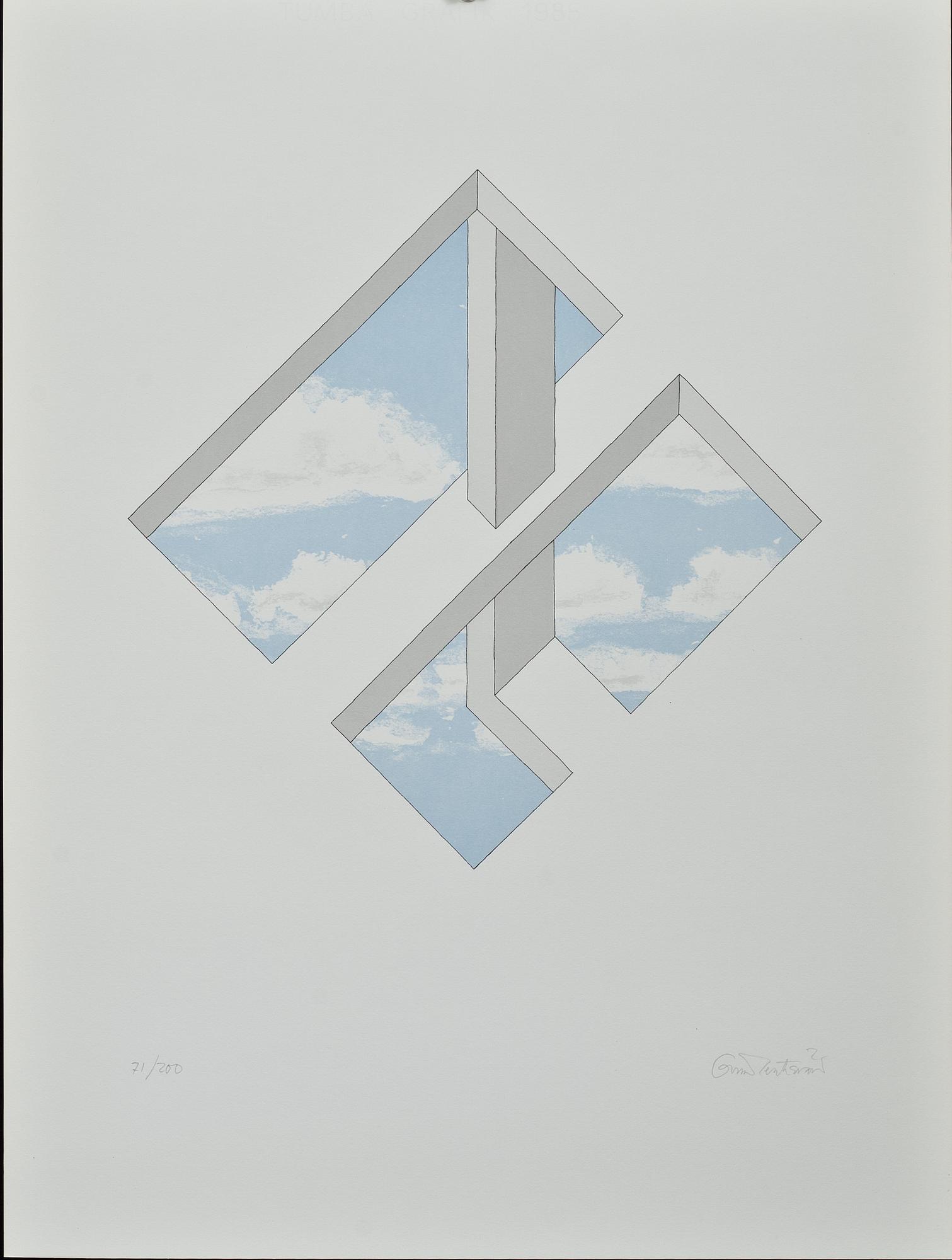 OSCAR REUTERSVÄRD, färglitografier, 2 st, signerade och numrerade 50 resp 71/200.