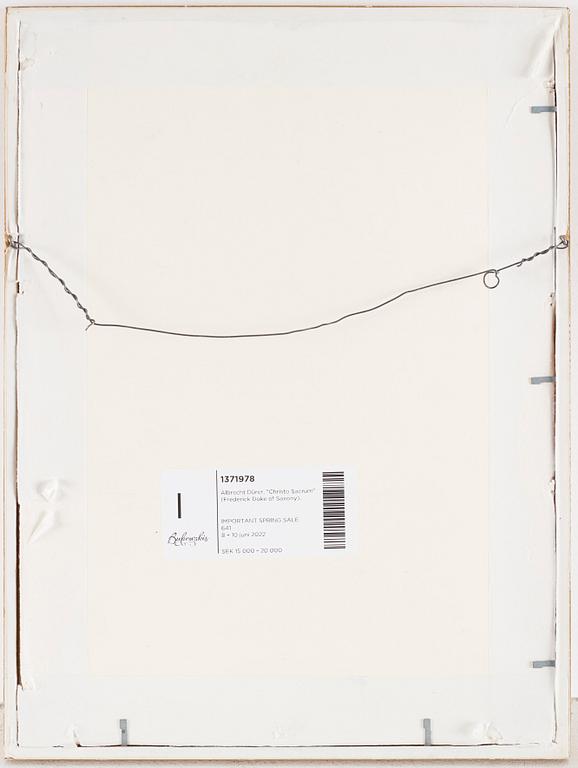 Albrecht Dürer, "Christo Sacrum" (Frederick Duke of Saxony).