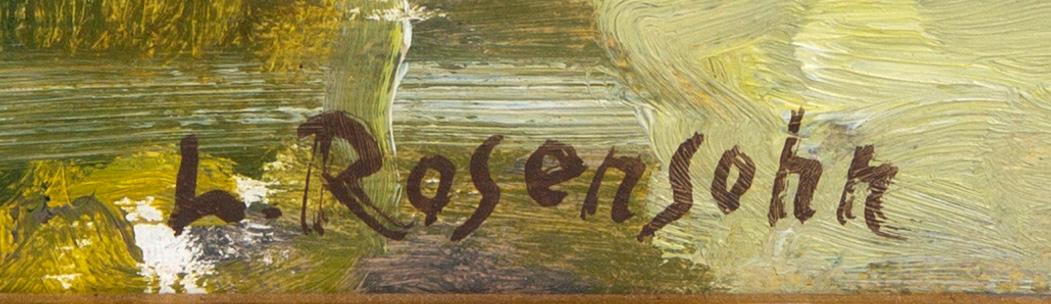 Lennart Rosensohn, oil on panel, signed.