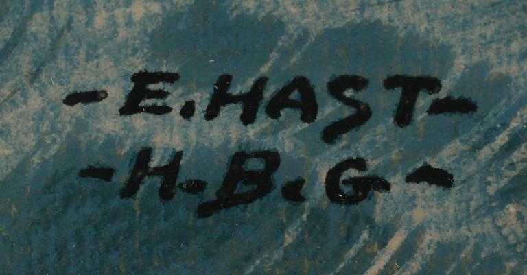 ERIK HAST, gouache, sign.