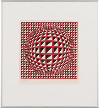 Victor Vasarely, litografi, signerad och numrerad 60/200.