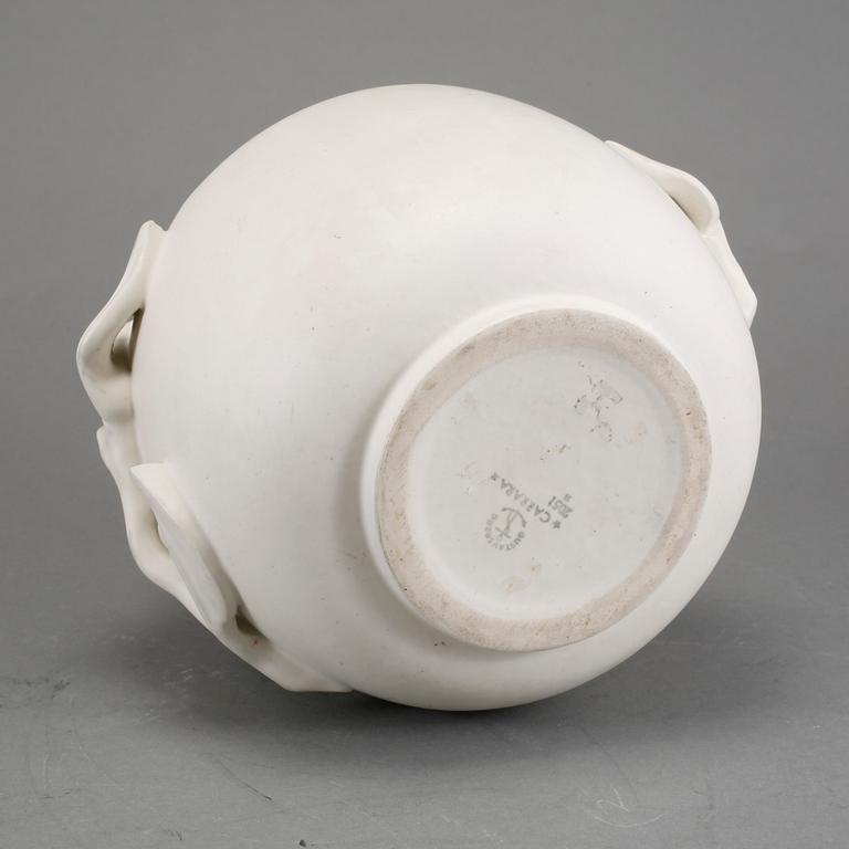 VAS, stengods, "Carrara", Wilhelm Kåge, Gustavsberg, 1900-talets mitt.