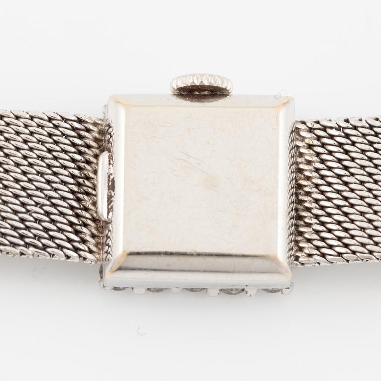 Wristwatch 18K white gold and platinum with brilliant-cut diamonds.