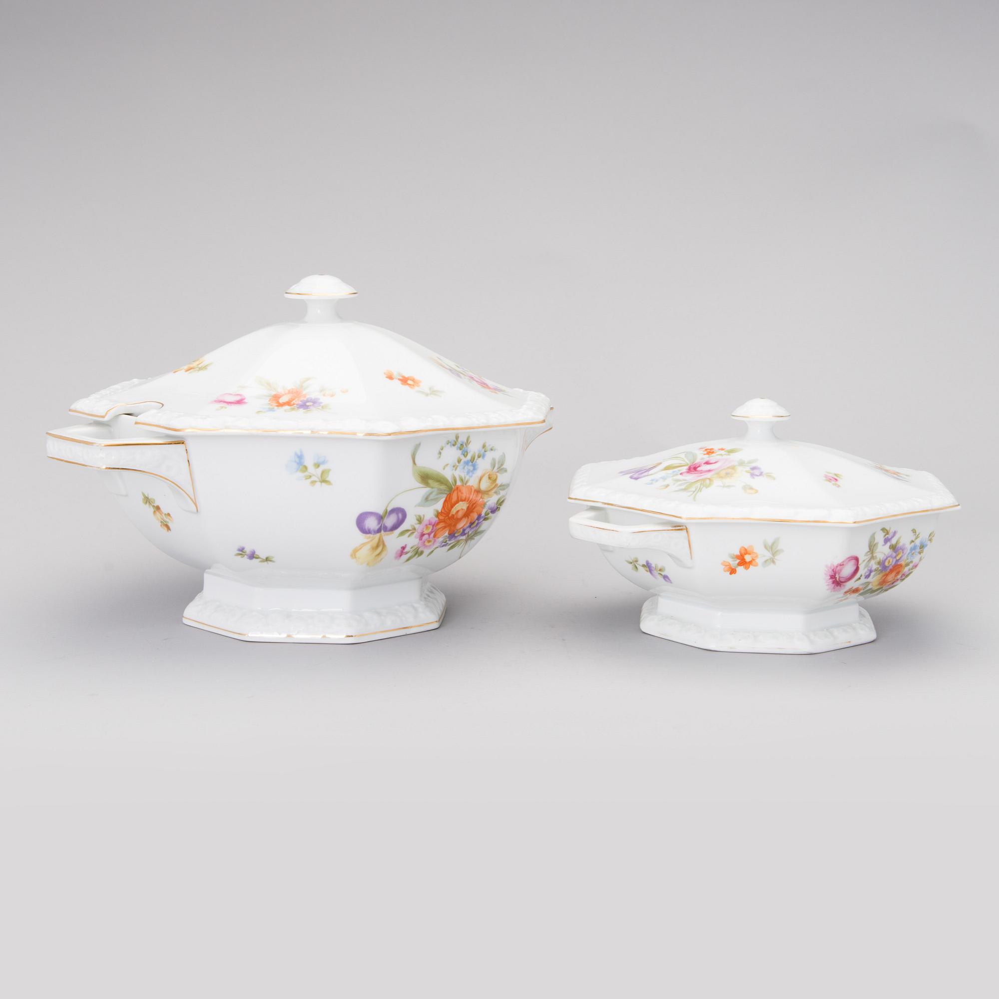 RUOKA-ASTIASTO, 71 osaa, posliinia, "Maria" Selb-Bavaria, Rosenthal.