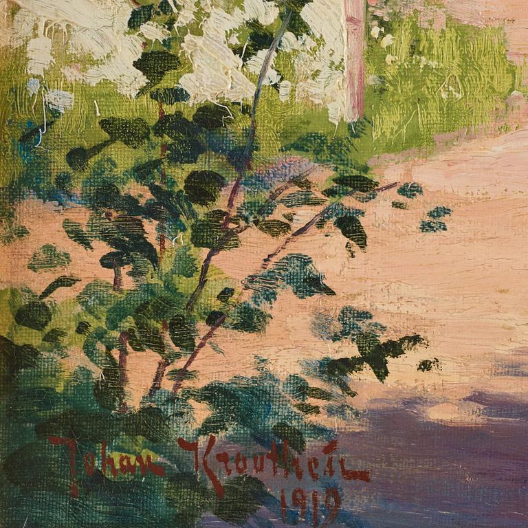Johan Krouthén, Flowering apple trees.