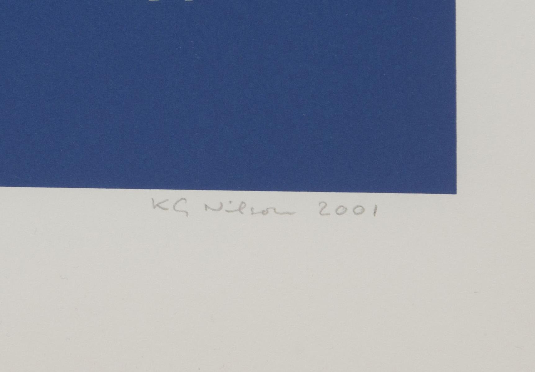 KG NILSON, färglitografi, signerad och numrerad 89/150, daterad 2001.
