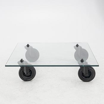 Gae Aulenti, coffee table, "Table with Wheels", Fontana Arte, Italy late 20th century/21st century.