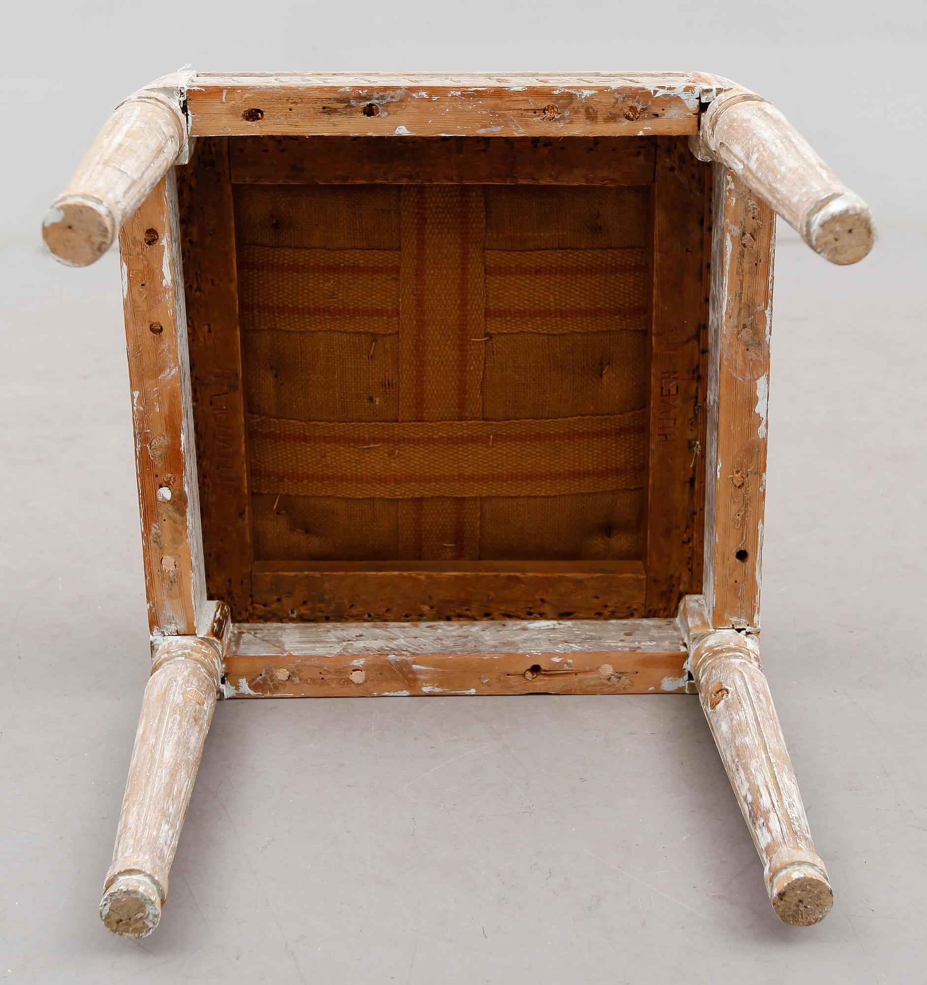 TABURETT, gustaviansk, 1700-talets slut.