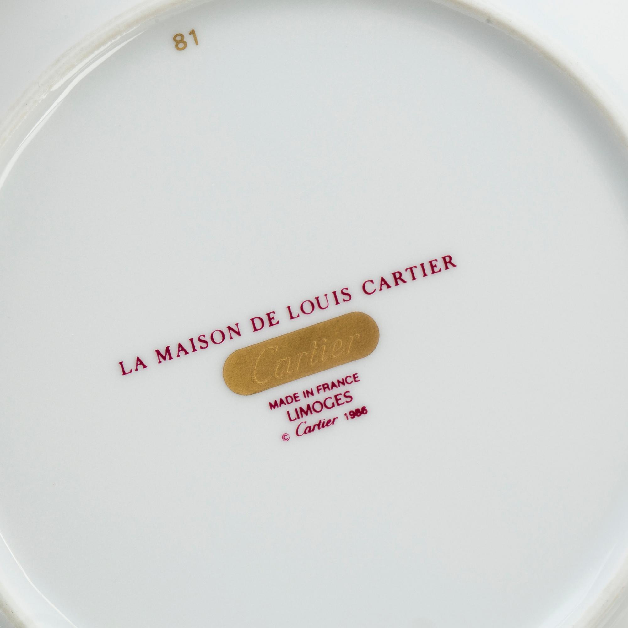 SERVIS, 18 dlr, Cartier, Limoges, 1986, porslin.
