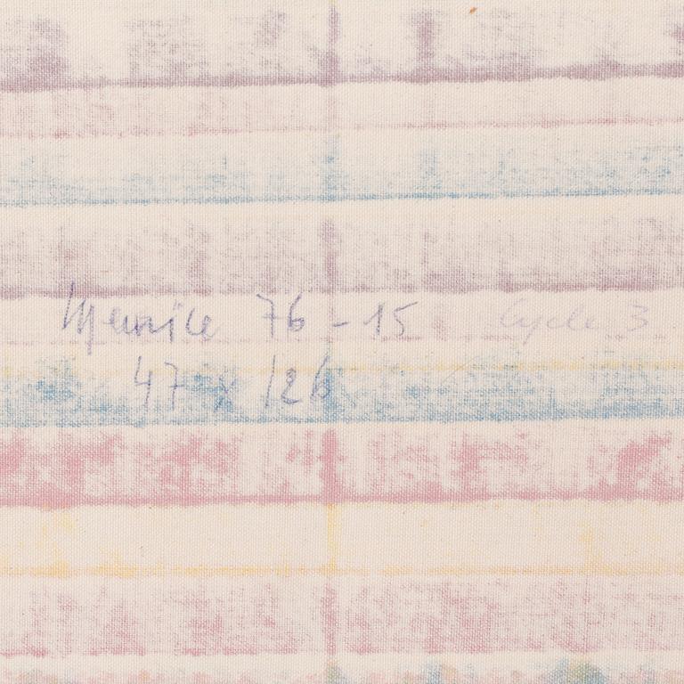 JEAN-MICHEL MEURICE, mixed media on canvas, signed and dated on verso 76-15.