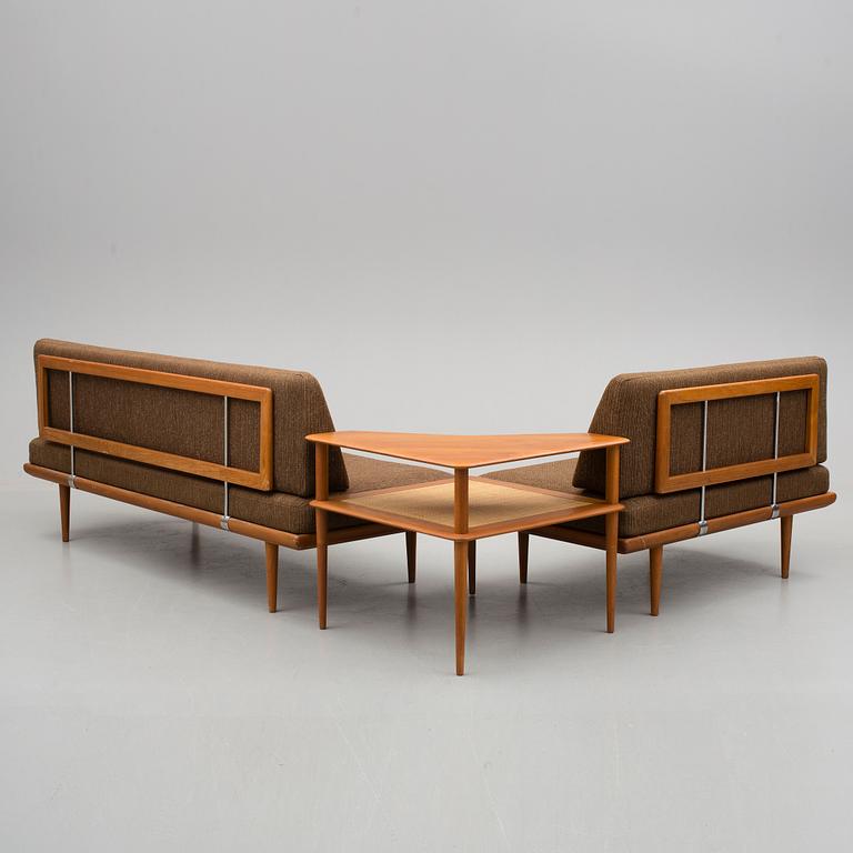 SOFFGRUPP, 3 delar, "Minerva", Peter Hvidt och Orla Mölgaard- Nielsen, France & Son, Danmark.
