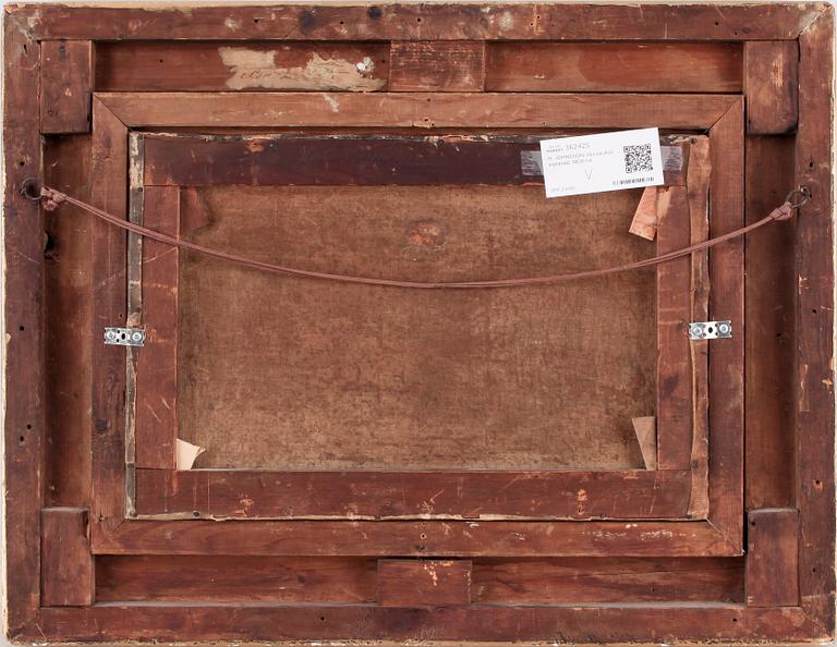 OKÄND KONSTNÄR, olja på duk, signerad M. Johansson, 1800-tal.