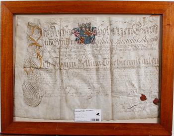 URKUND, pergament, Tyskland 1746.