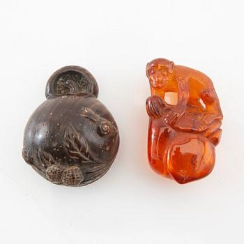 Netsuke 9 st Japan 1900-tal.