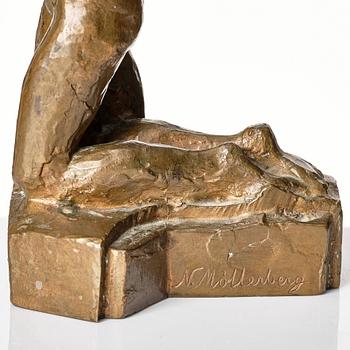 Nils Möllerberg, sculpture. Bronze. Signed. Foudry mark. Height 26 cm.