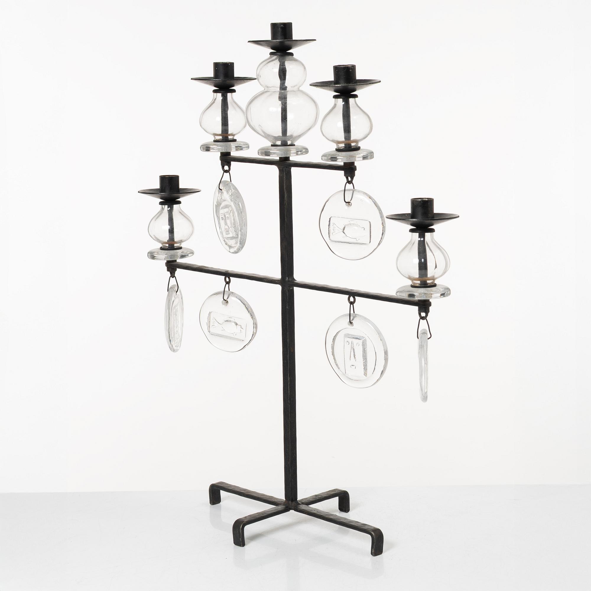 Erik Höglund, a candelabrum, Boda Smide.