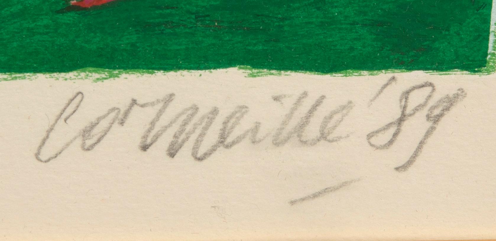 Beverloo Corneille, litografi signerad daterad  och numrerad 89 EA.