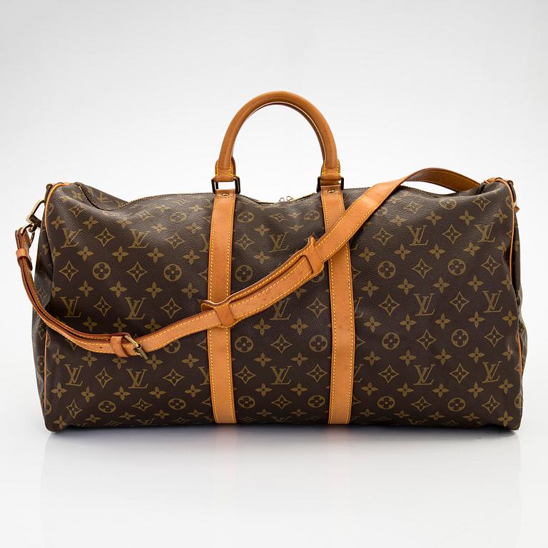 Louis Vuitton, a Monogram Canvas 'Keepall 55 Bandoulière' weekend bag.