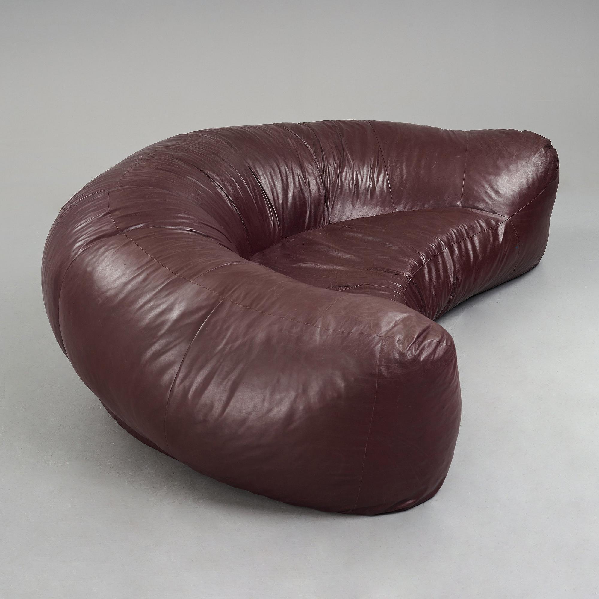 Raphael Raffel / Raphaël, a 'Croissant'  sofa, Maison Honoré, Paris 1970's.