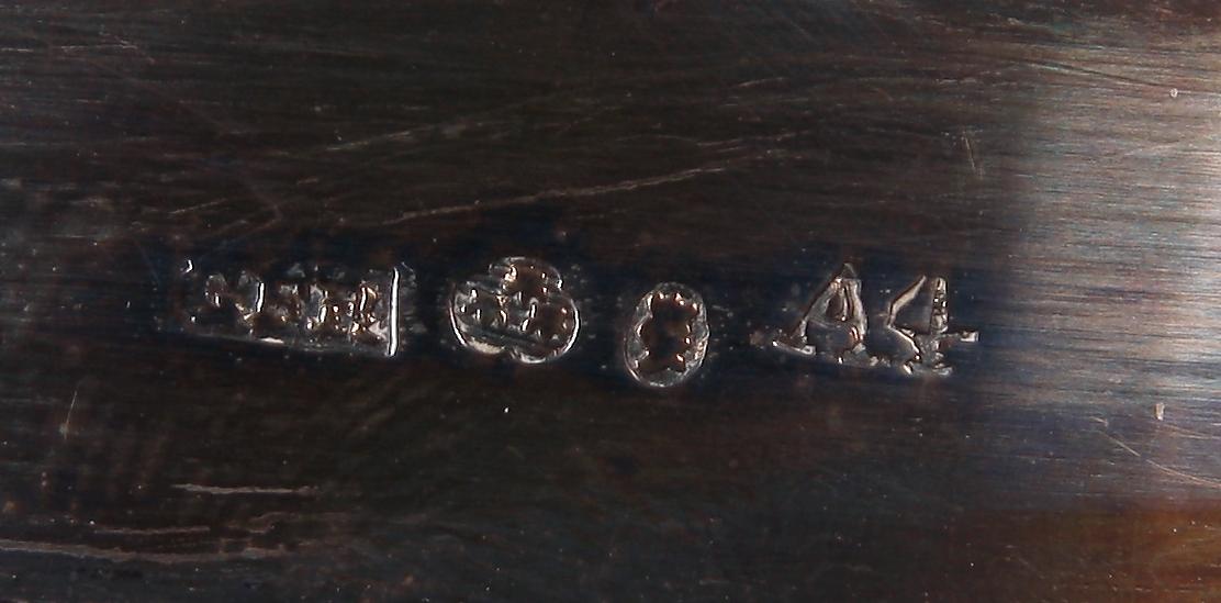 SOCKERSKRIN, silver, empire, Gustaf Fredrik Richter, Stockholm 1831.