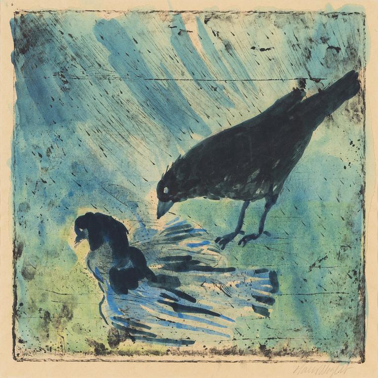 Hans Wigert, mixed media, signed Hans Wigert.