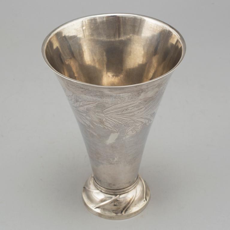 BÄGARE, silver, 1800-talets första hälft, troligen Hudiksvall.