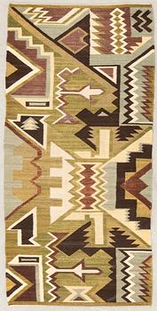 Navajo rug, approx. 223x108 cm.