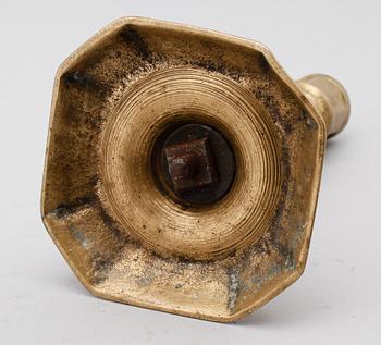 LJUSSTAKE, barock, mässing, 1700-tal.