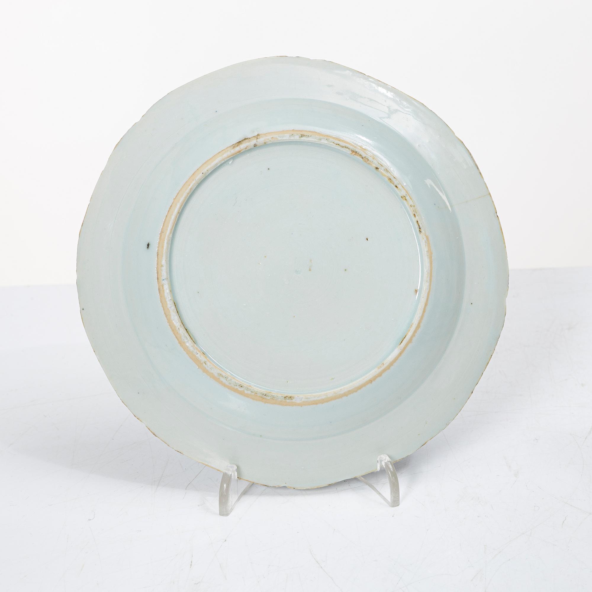 Tallrikar, 16 st, porslin, Kina, Qianlong (1736-95).
