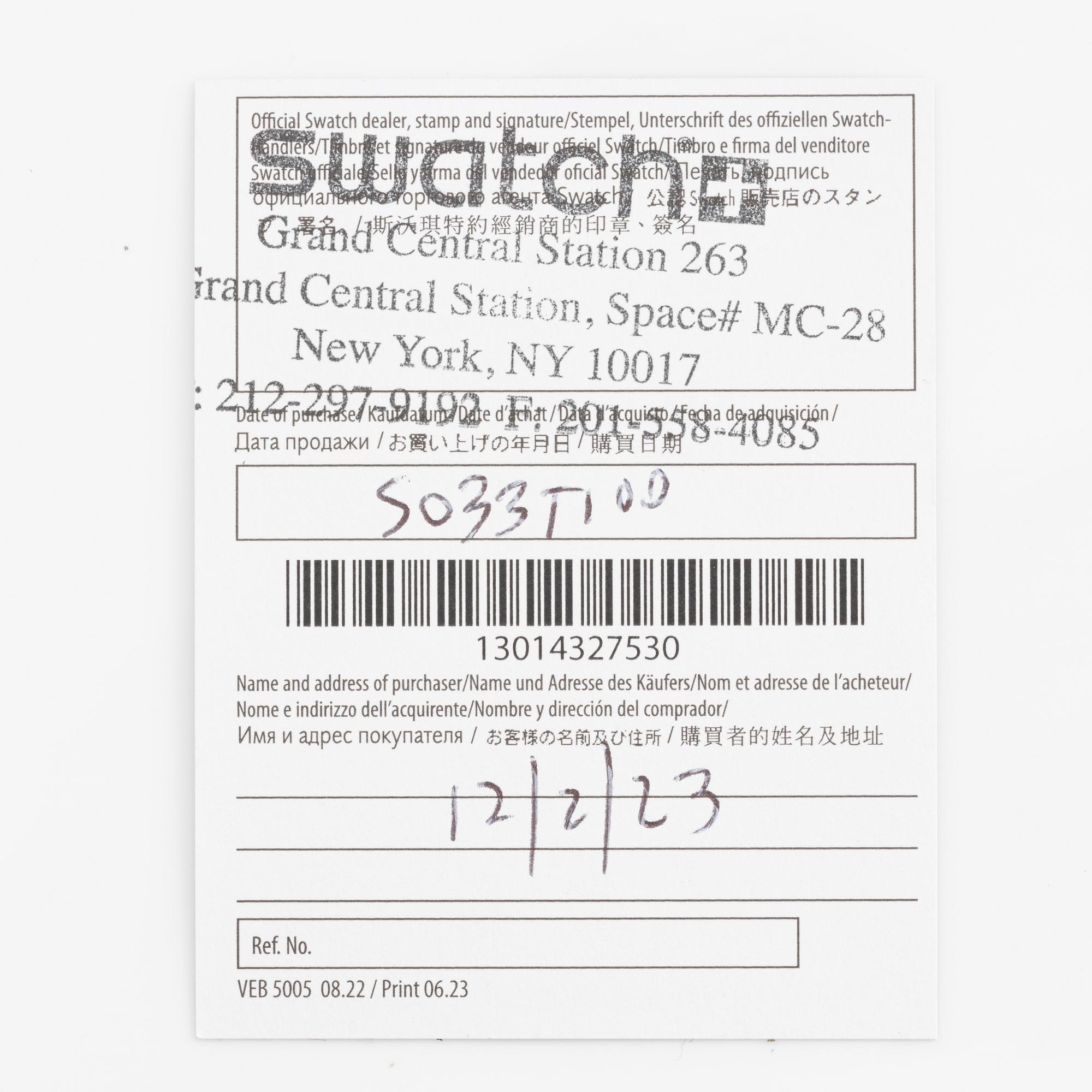 Swatch/Omega, MoonSwatch, Mission To Saturn, chronograph, wristwatch, 42 mm.