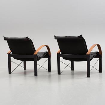 FÅTÖLJER, ett par. 1970-tal.