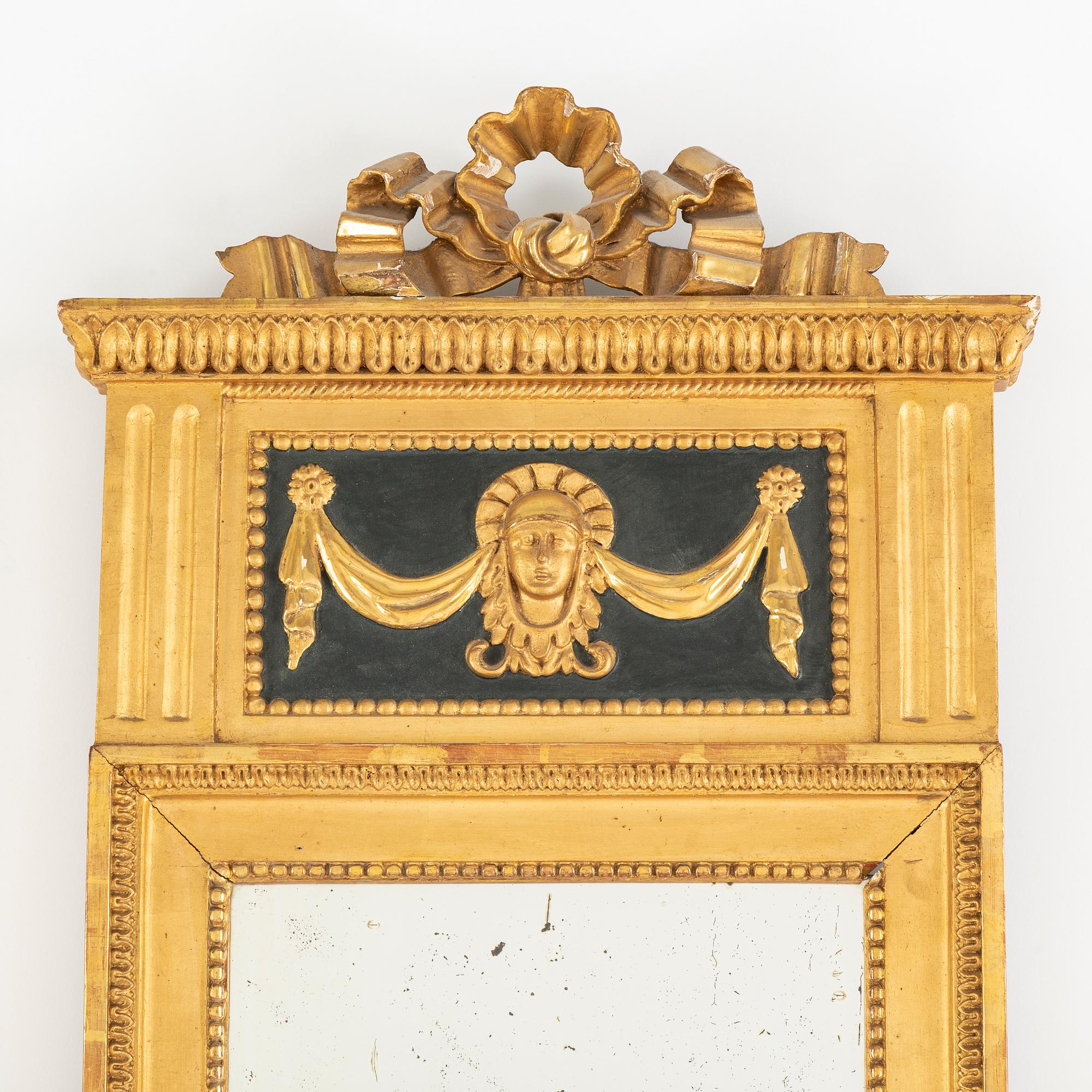 SPEGEL, Gustaviansk, Sverige, stämplad PWS.
