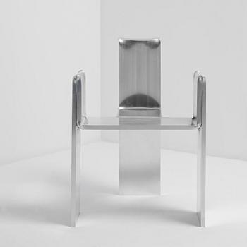 David Taylor, stol, unik, "Aluminium Chair", Studio Mellösaverken, Sverige, 2025.