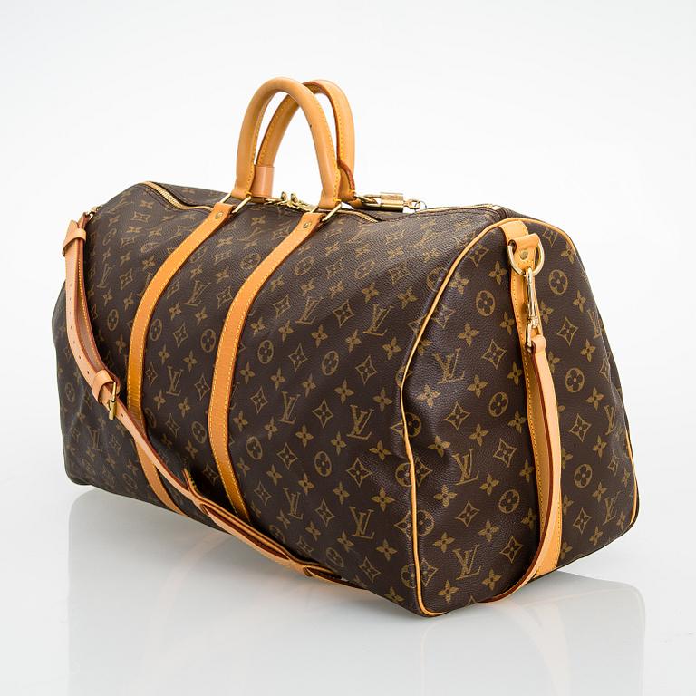 Louis Vuitton, A Monogram canvas 'Keepall 55 bandoulière' Bag.