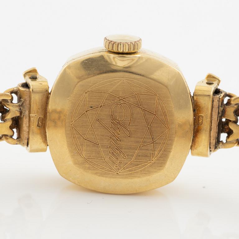 Tissot, wristwatch, 18K gold, 17 mm.