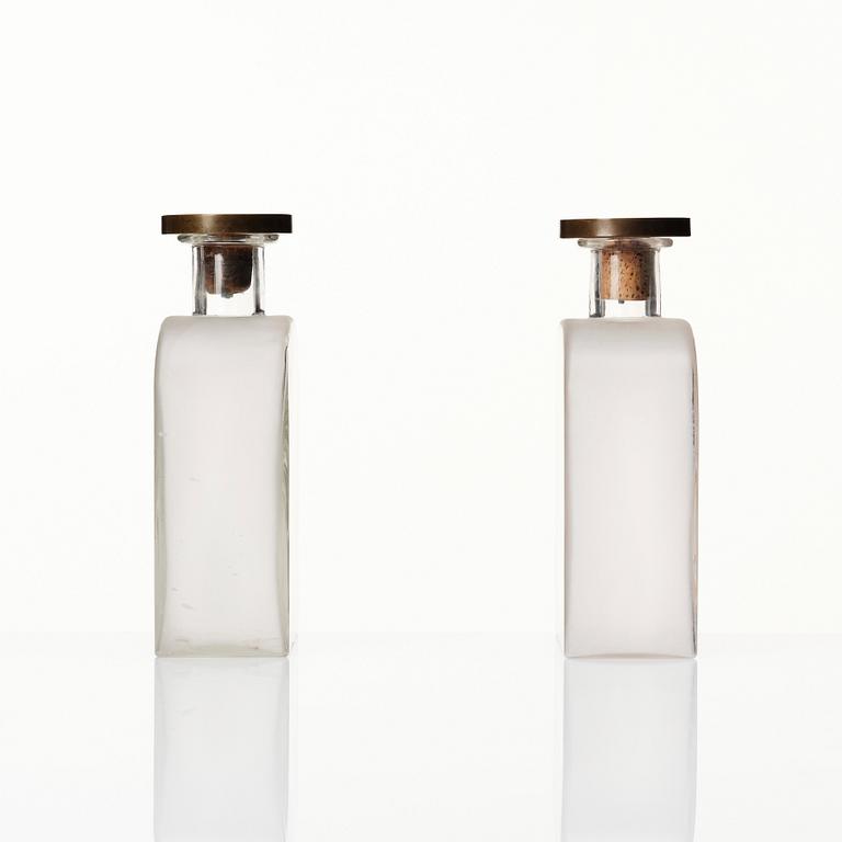 Björn Trägårdh, and Svenskt Tenn, two bottles with stoppers, Sweden 1930s.