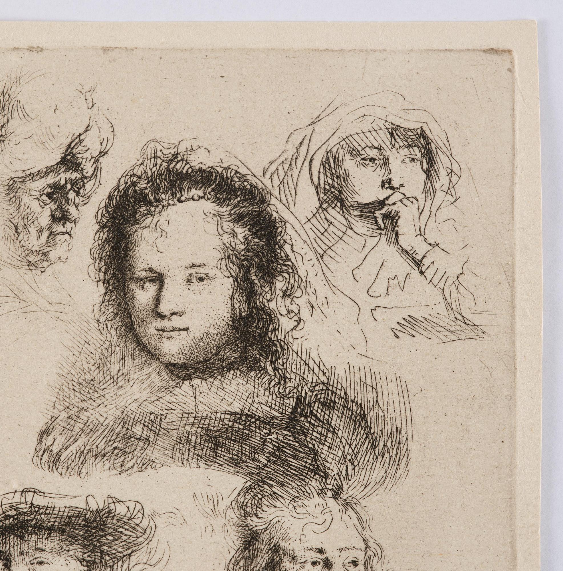 Rembrandt Harmensz van Rijn, "Head of Saskia and Others".