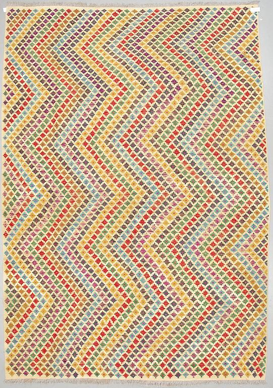 A CARPET, kilim, 397 x 287 cm.