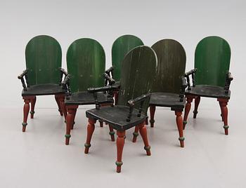 KARMSTOLAR, 6 st, 1800-talets andra hälft.