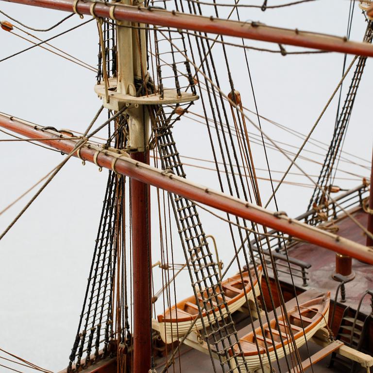 An early 20th century model of the ship 'Bohus'.
