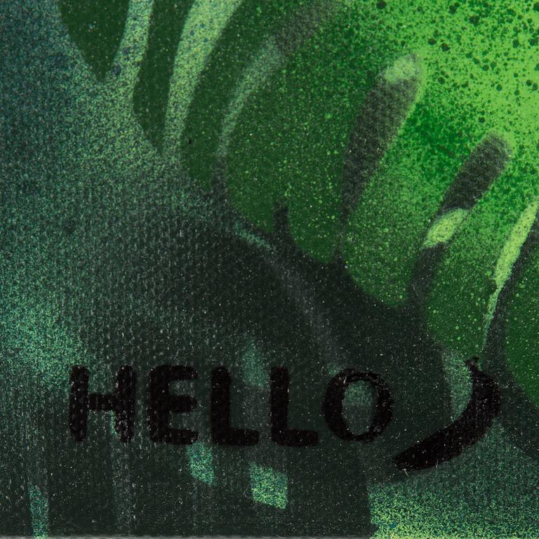 HELLO BANANA, "Imagination Life", stencil/spray, 2016, signerad och daterad.