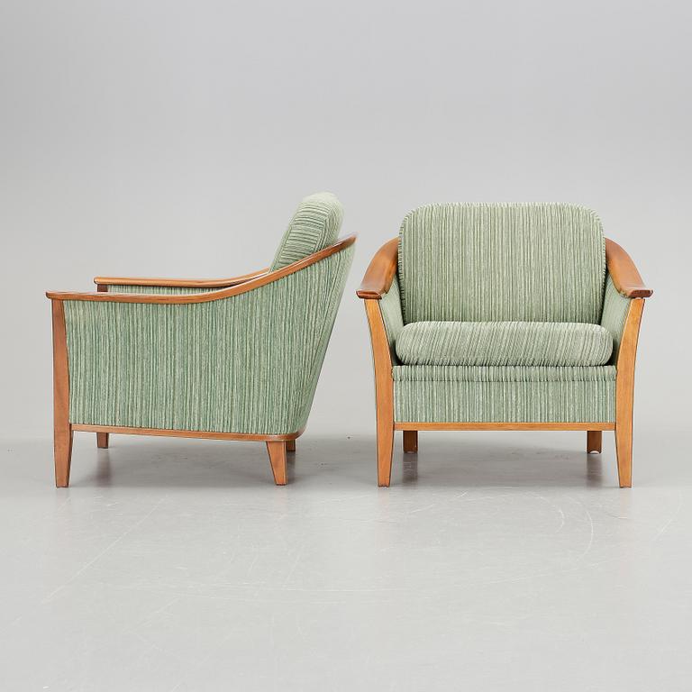 FÅTÖLJER, mahogny, omkr 1900-talets mitt.