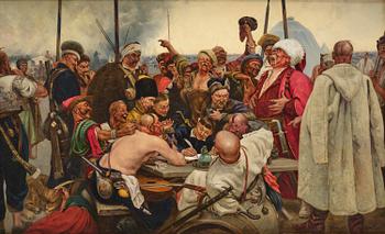 769. Ilja Jefimovitj Repin, copy after, "Reply of the Zaporozhian Cossacks".
