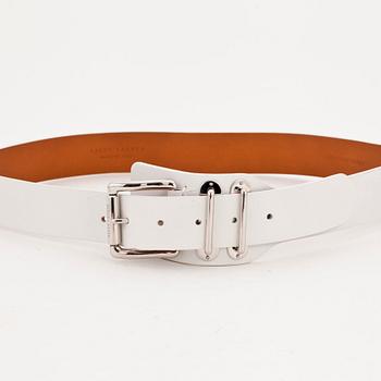 RALPH LAUREN, a white leather belt.