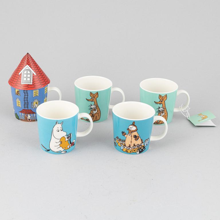 Muminmuggar, 10 st, porslin, Moomin Characters, Arabia, 2001-2015.