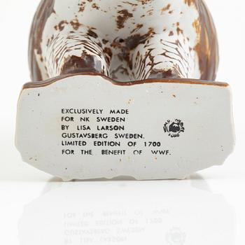 Lisa Larson, two figurines, 'Kungsörn' and 'Pilgrimsfalk', for Nordiska Kompaniet in cooperation with WWF, Gustavsberg.