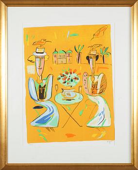 MADELEINE PYK, färglitografi, signerad och numrerad 87/275.